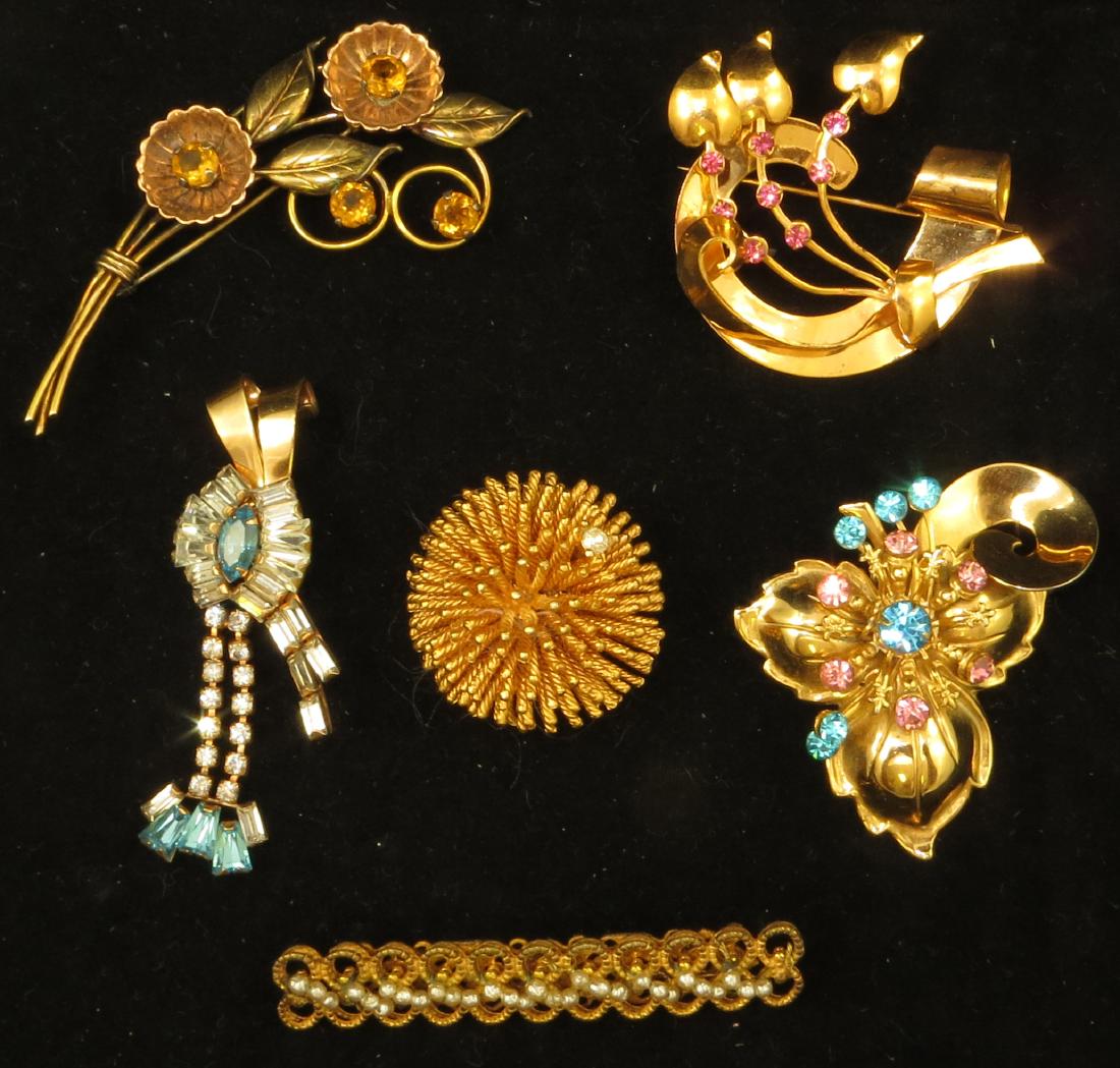 (6) VINTAGE RHINESTONE PINS (1 of 15)