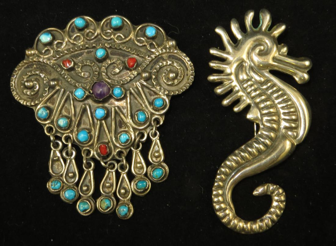 (2) MEXICO STERLING SIGNED PINS (1 of 2)