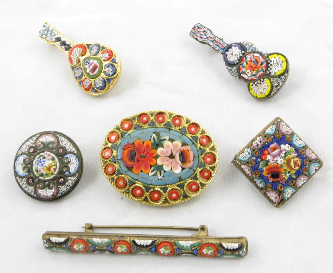 (6) PIECES MICRO MOSAIC COSTUME JEWELRY (1 of 15)