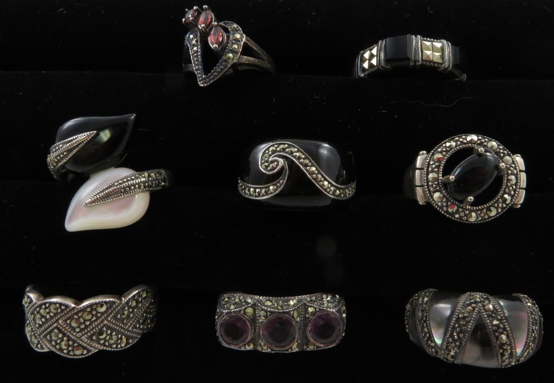 (8) SILVER VINTAGE RINGS (1 of 8)