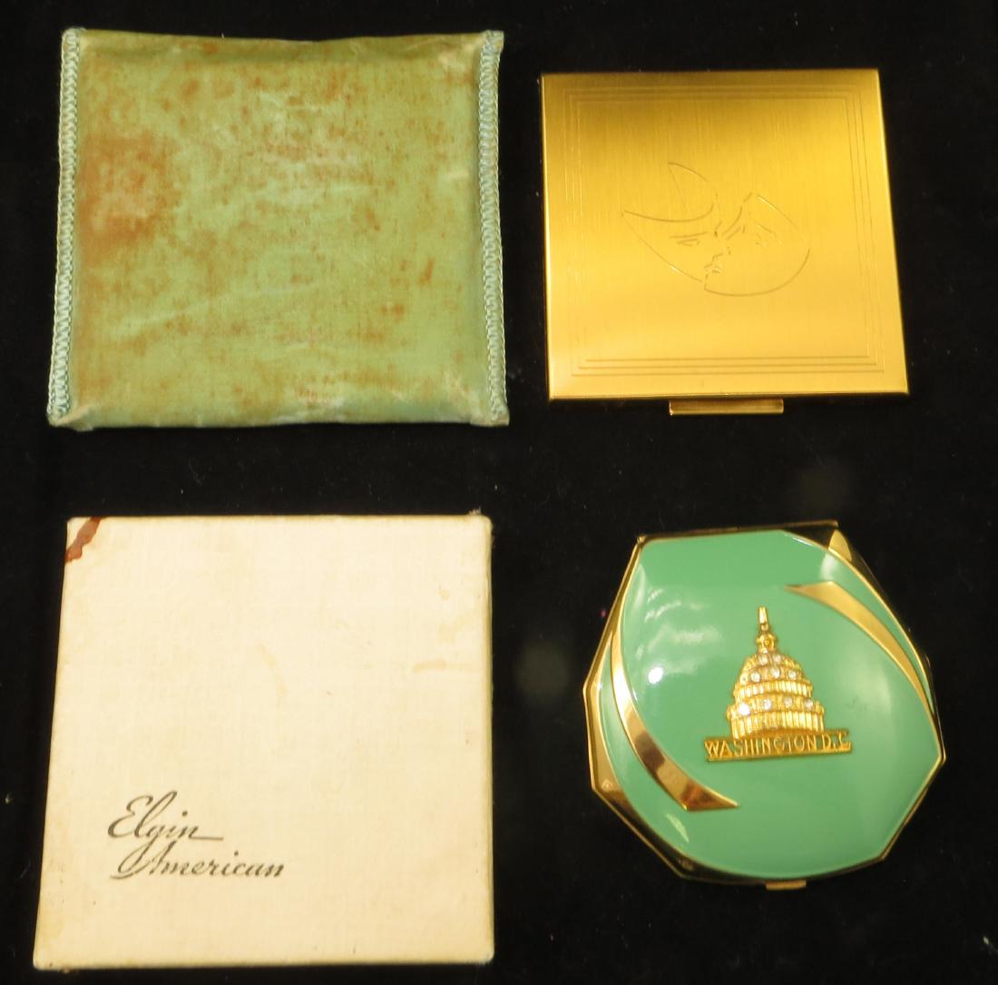 (2) VINTAGE GOLD TONE COMPACTS (1 of 17)