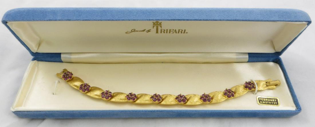 TRIFARI BIRTHSTONE - AMETHYST BRACELET with ORIGINAL (1 of 10)