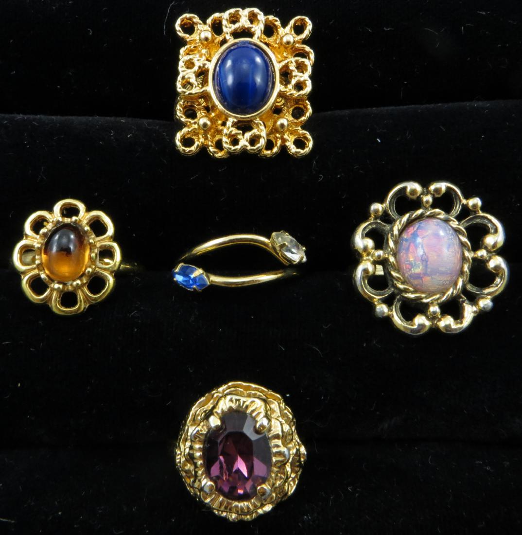 (5) SARAH COVENTRY, ETC. COSTUME RINGS - GOLD TONE (1 of 5)