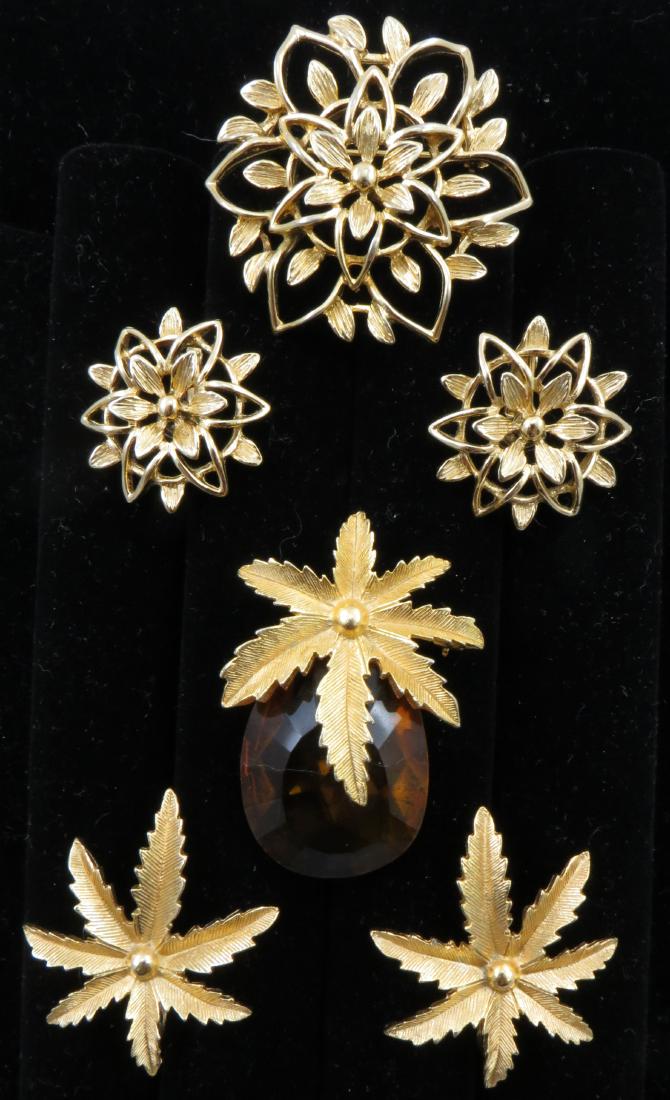 (2) SARAH COVENTRY THREE PIECE GOLDTONE SETS (1 of 9)