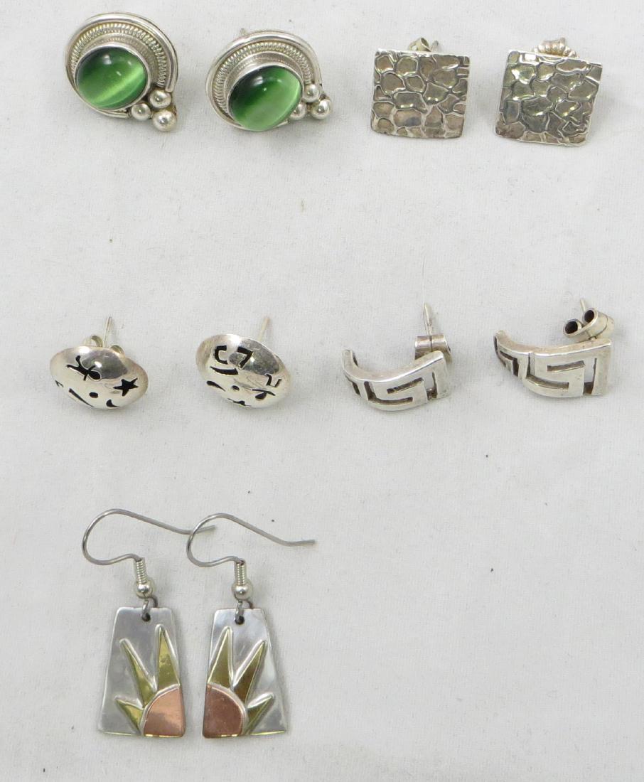 (5) PAIRS STERLING & PEWTER PIERCED EARRINGS (1 of 6)