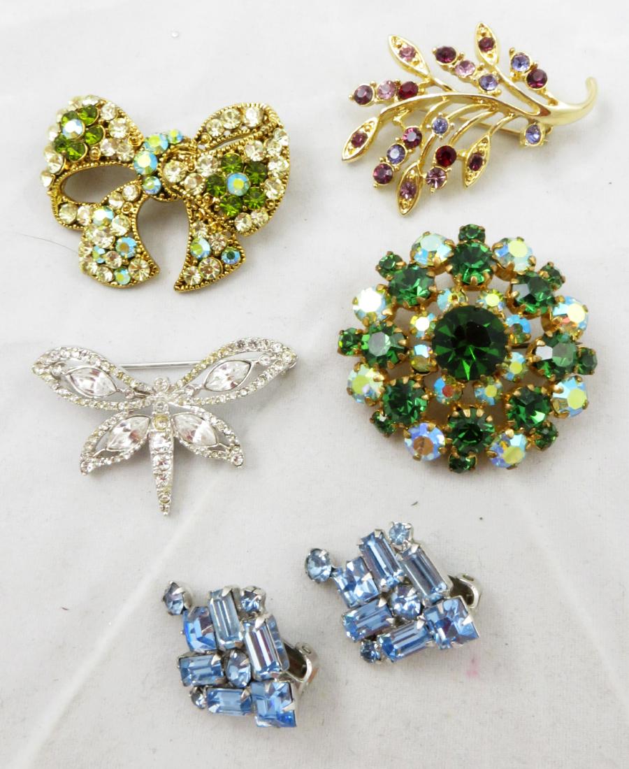 (5) RHINESTONE PINS and EARRINGS (1 of 12)