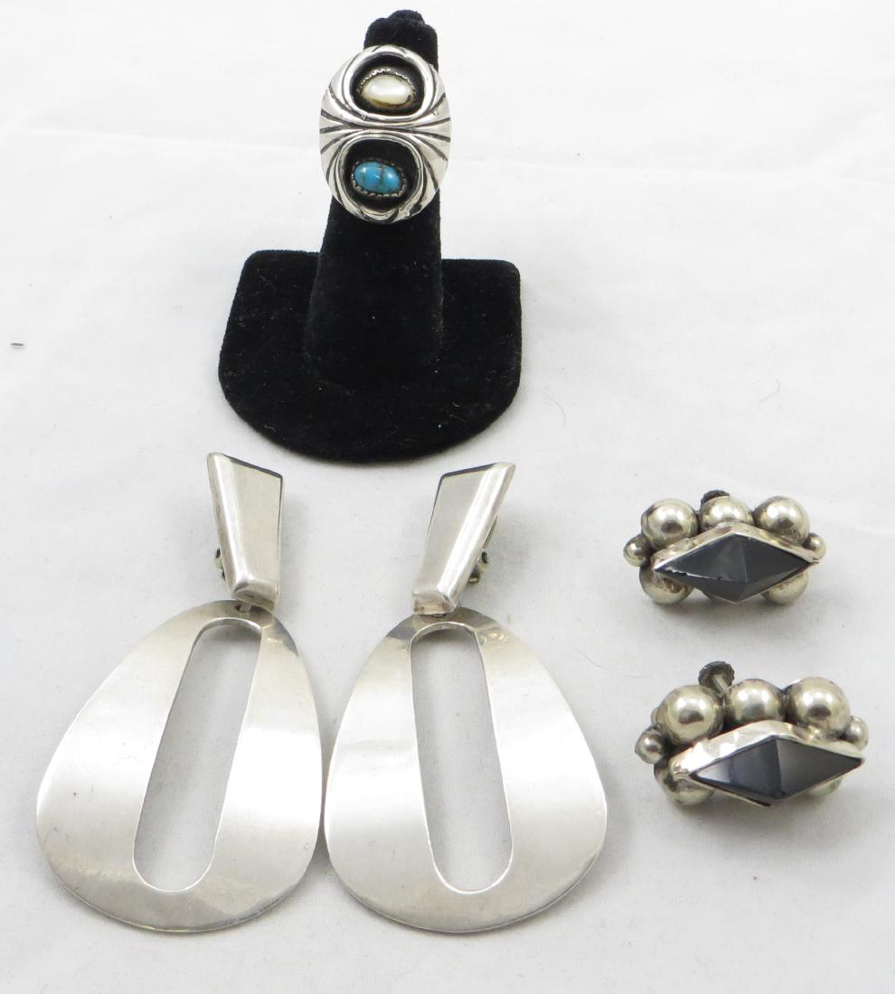 (3) PCS. VINTAGE MEXICAN SILVER JEWELRY (1 of 7)