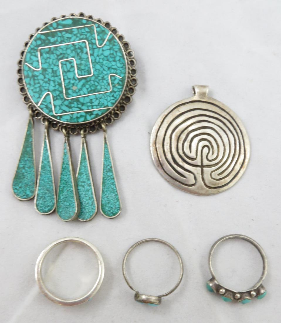 (4) PIECES SILVER SOUTHWEST JEWELRY (1 of 18)