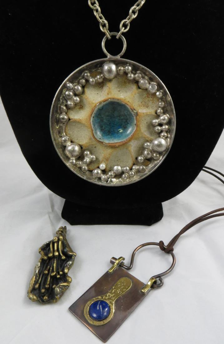 (3) PIECES ARTIST MADE NECKLACES & DROP (1 of 6)