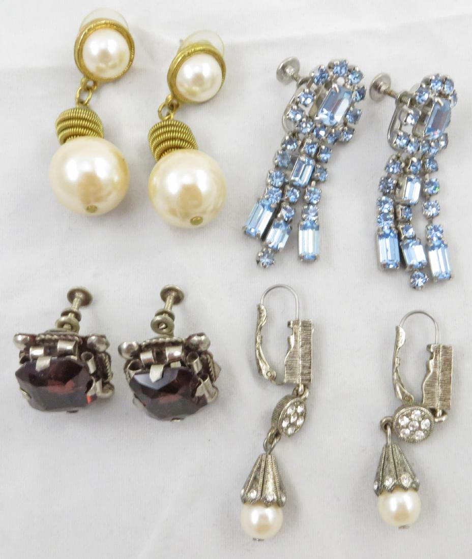 (4) PAIR COSTUME EARRINGS (1 of 10)
