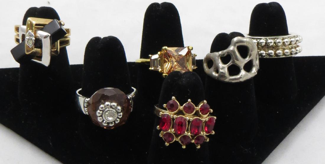 (6) COSTUME RINGS - SILVER & GOLDTONE, NAPIER, ETC. (1 of 7)