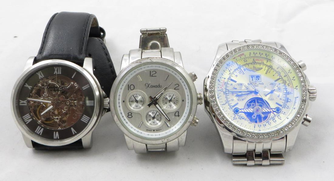(3) MEN'S WATCHES - SILVERTONE (1 of 4)
