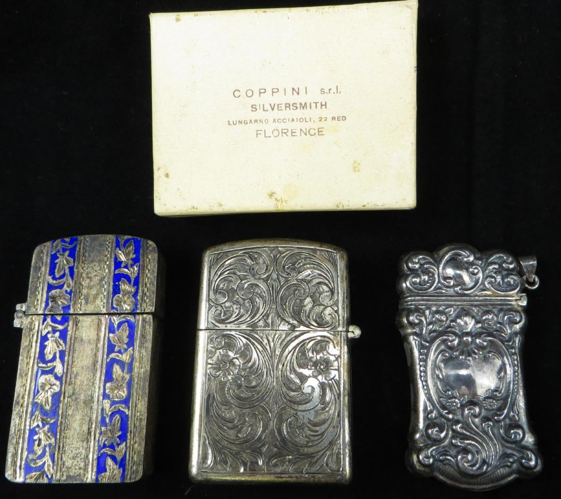 (3) SILVER MATCH SAFES (1 of 4)