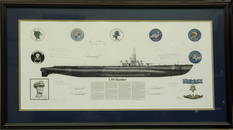 WWII USS HARDER ARTIST PROOF, SIGNED