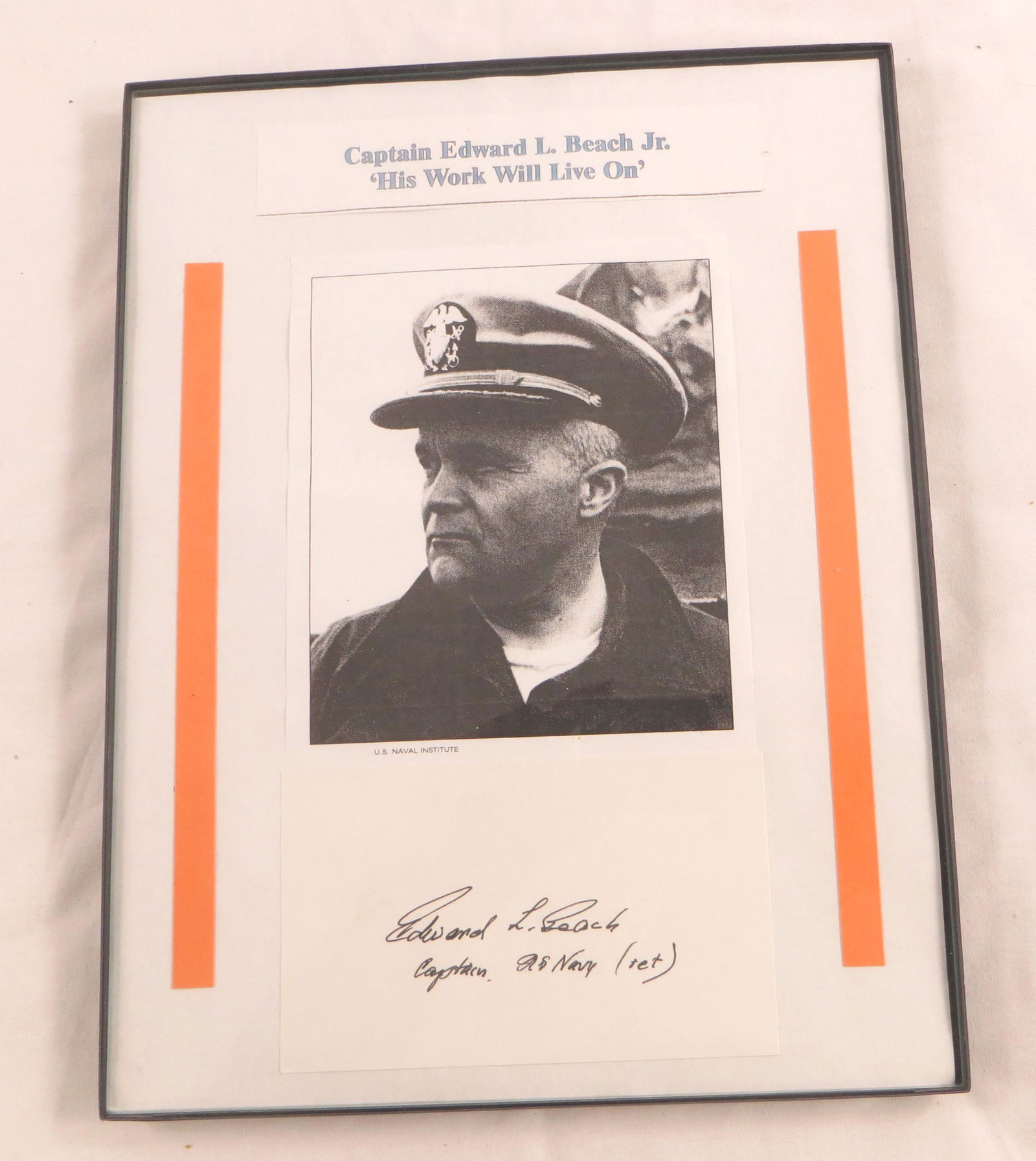 (6) WWII PHOTOGRAPHS & PHOTOGRAPHIC IMAGES: Some signed or include signatures; includes: Slade Cutter, Richard O'Kane, Edward L. Beach, Joe Enright, Chester Nimitz; largest 11" x 14", VG-EX