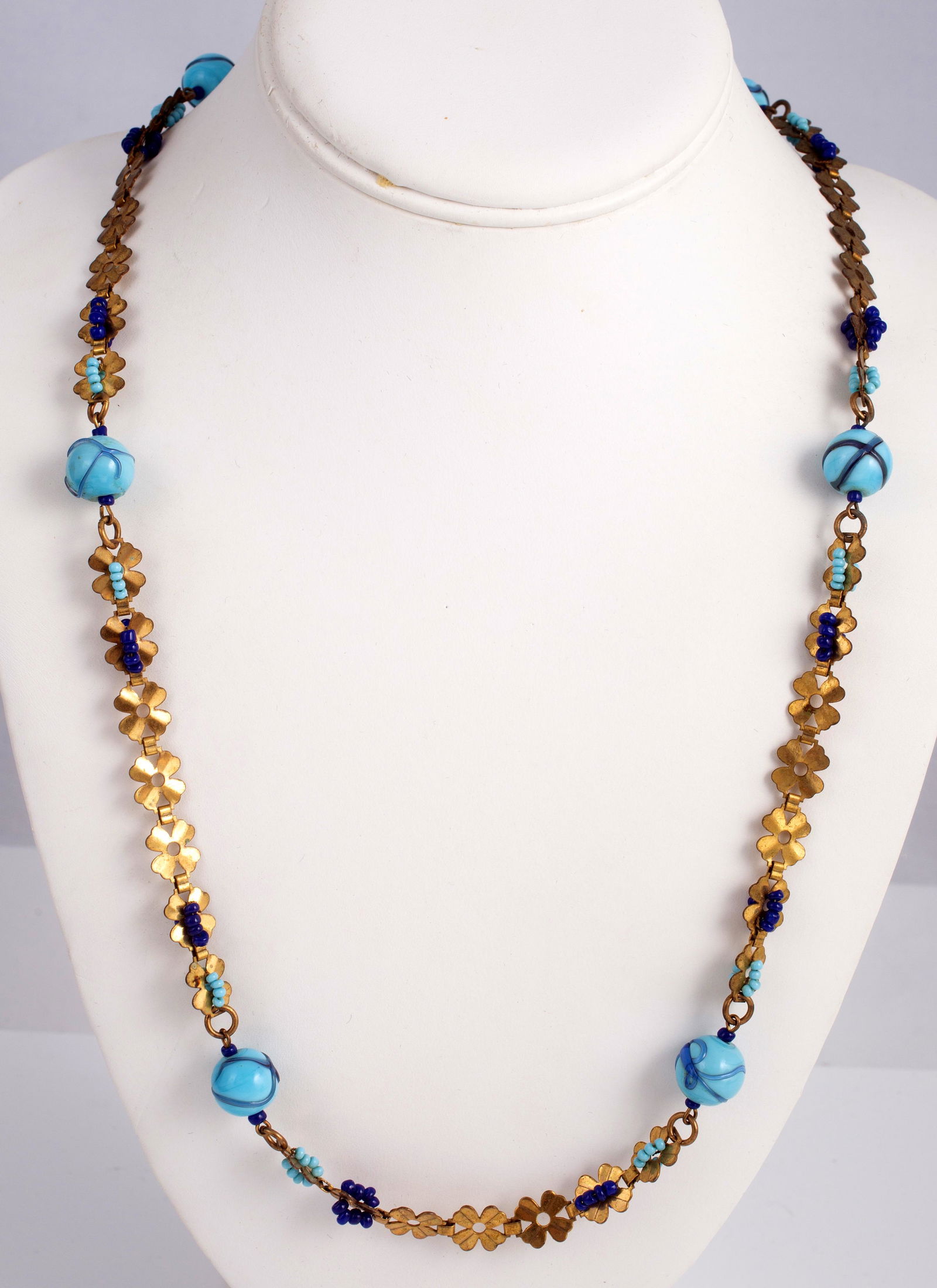 MIRIAM HASKELL NECKLACE: Normal wear; L-30", G-VG
