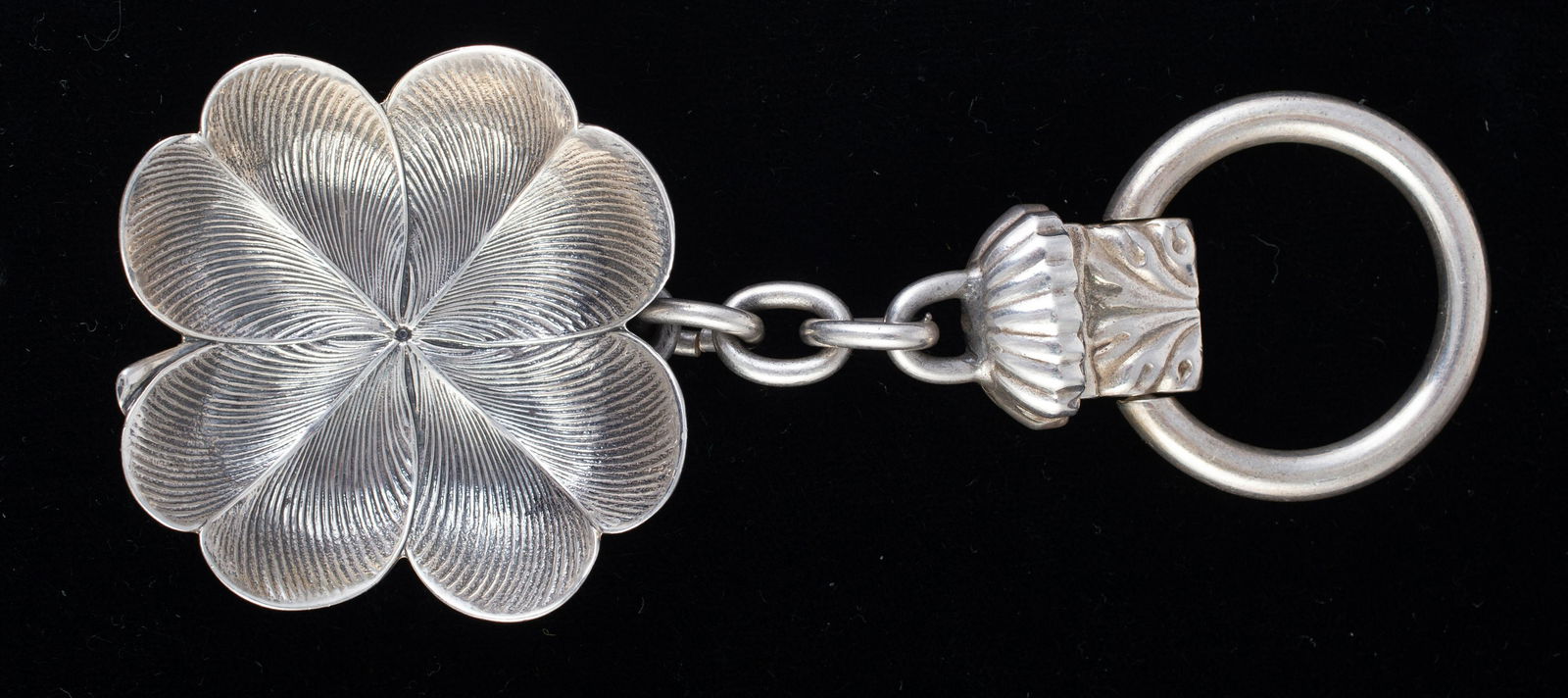 BUCCELLATI GIANMARIA KEY RING - STERLING: 925 Sterling; 1.4 oz T, L-4", VG-EX