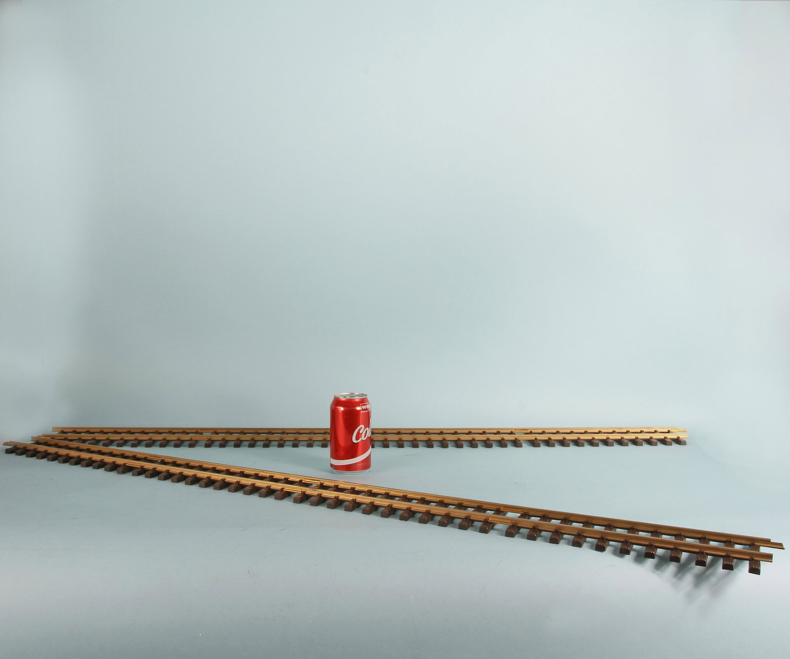 4 FEET G SCALE STRAIGHT TRACK LGB LEHMANN (2): (2) pieces 4 foot G scale straight track by LGB Lehmann (Lehmann - Gross - Bahn); very hard to find with brass rail;