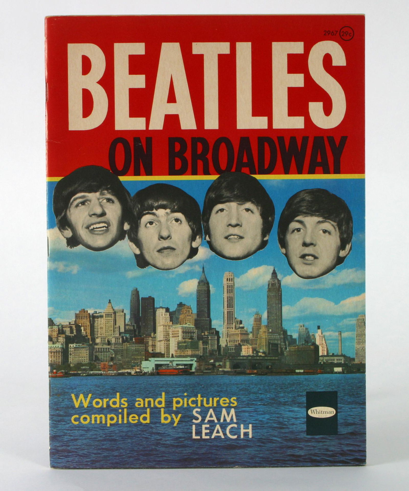 BEATLES ON BROADWAY BOOKLET: Whitman Publishing, 1964; written and compiled by Sam Leach; 29 cent price; many photographs; 11 3/4" x 8 1/4", EX+