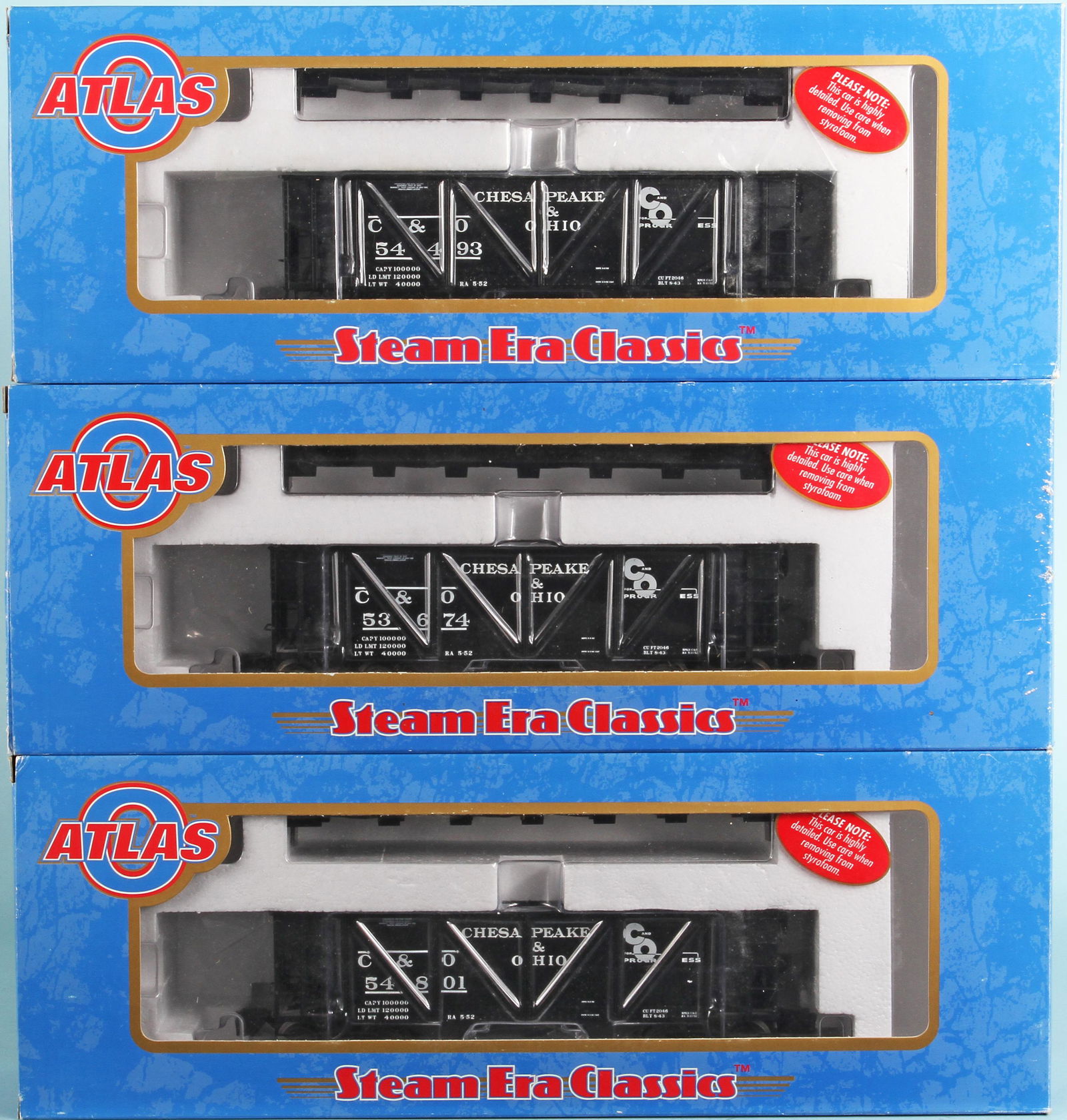 (3) BOXED ATLAS STEAM ERA CLASSICS O C&O WAR HOPPERS May 22, 2021