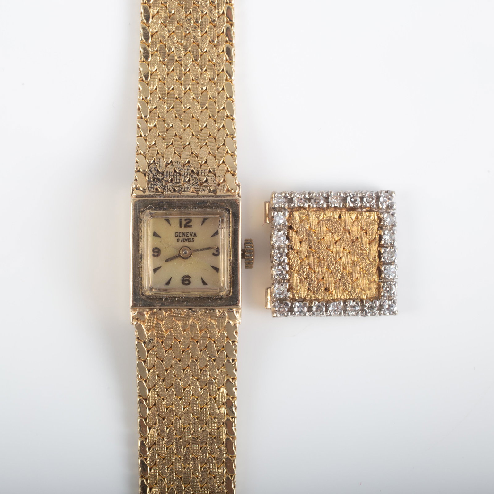 14K YELLOW GOLD GENEVA WATCH (1 of 4)