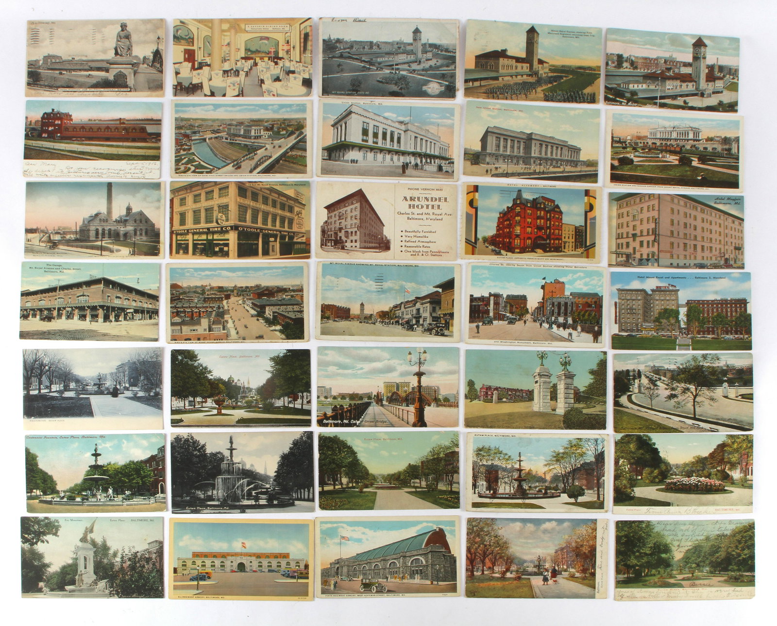 VINTAGE BALTIMORE MD POST CARDS  MT ROYAL & BOLTON (1 of 4)