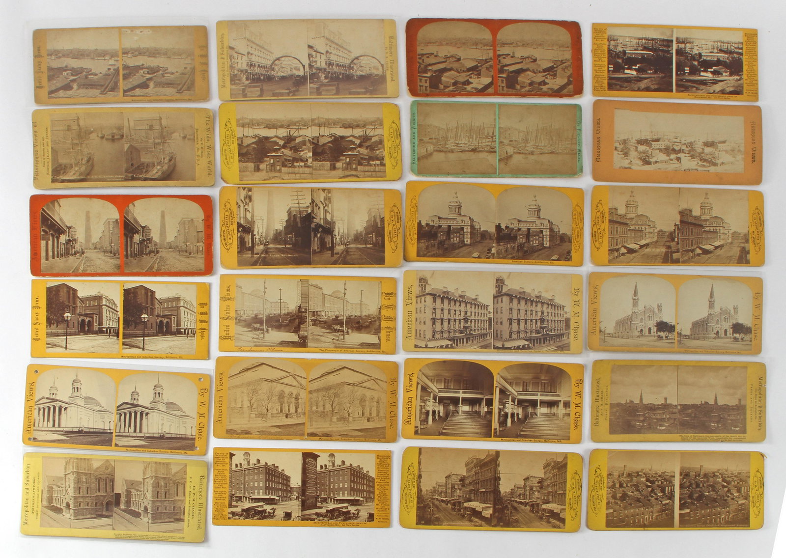 VINTAGE BALTIMORE MD. STEREOVIEW CARDS, FEDERAL HILL, (1 of 2)