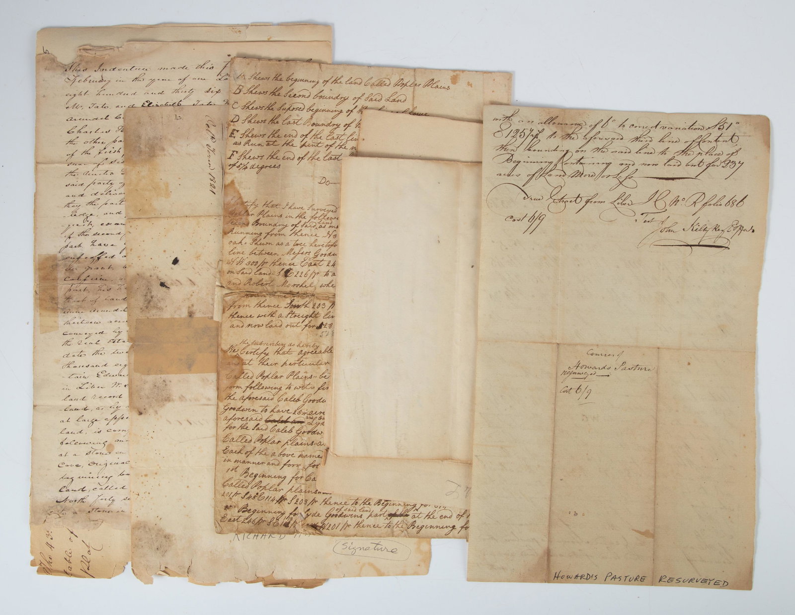 LAND SURVEY DOCUMENTS ANNE ARUNDEL CO, 1814-1886 (1 of 8)