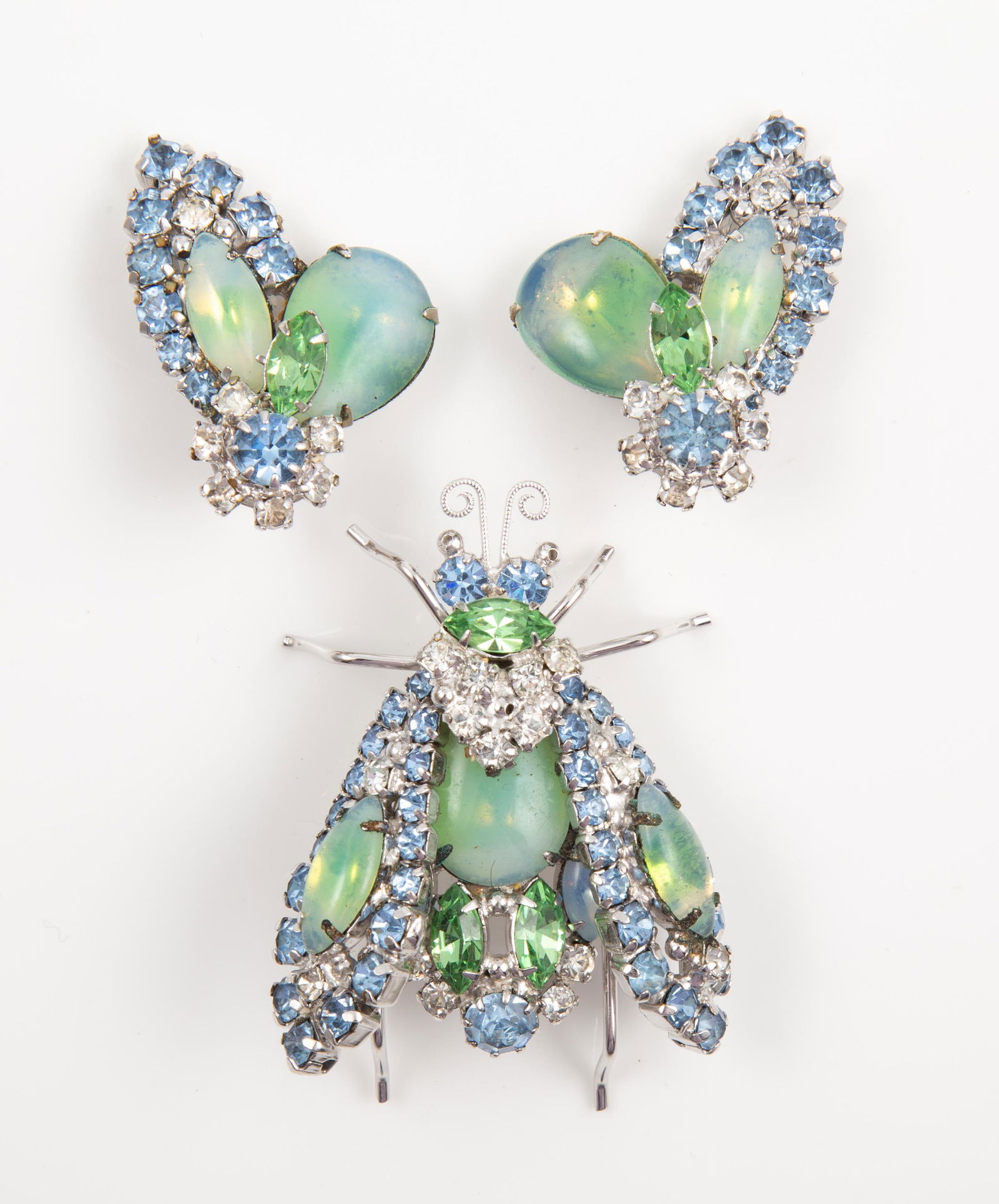RHINESTONE FLY BROOCH & EARRING SET (1 of 5)