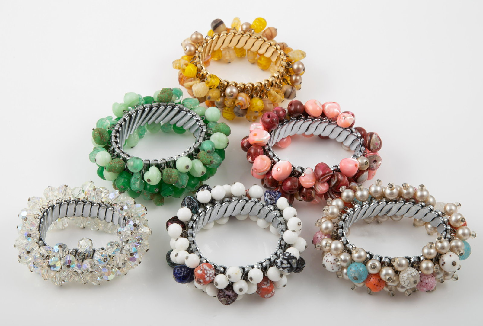 (6) BEADED STRETCH BRACELETS (1 of 6)