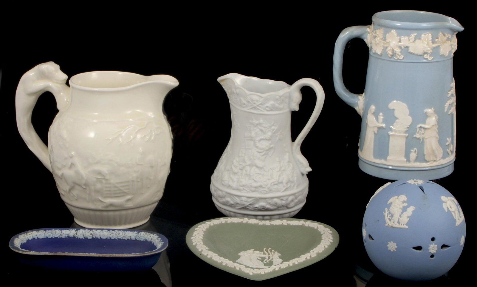 (6) PCS WEDGWOOD, JASPERWARE, PARIAN, ETC. (1 of 19)