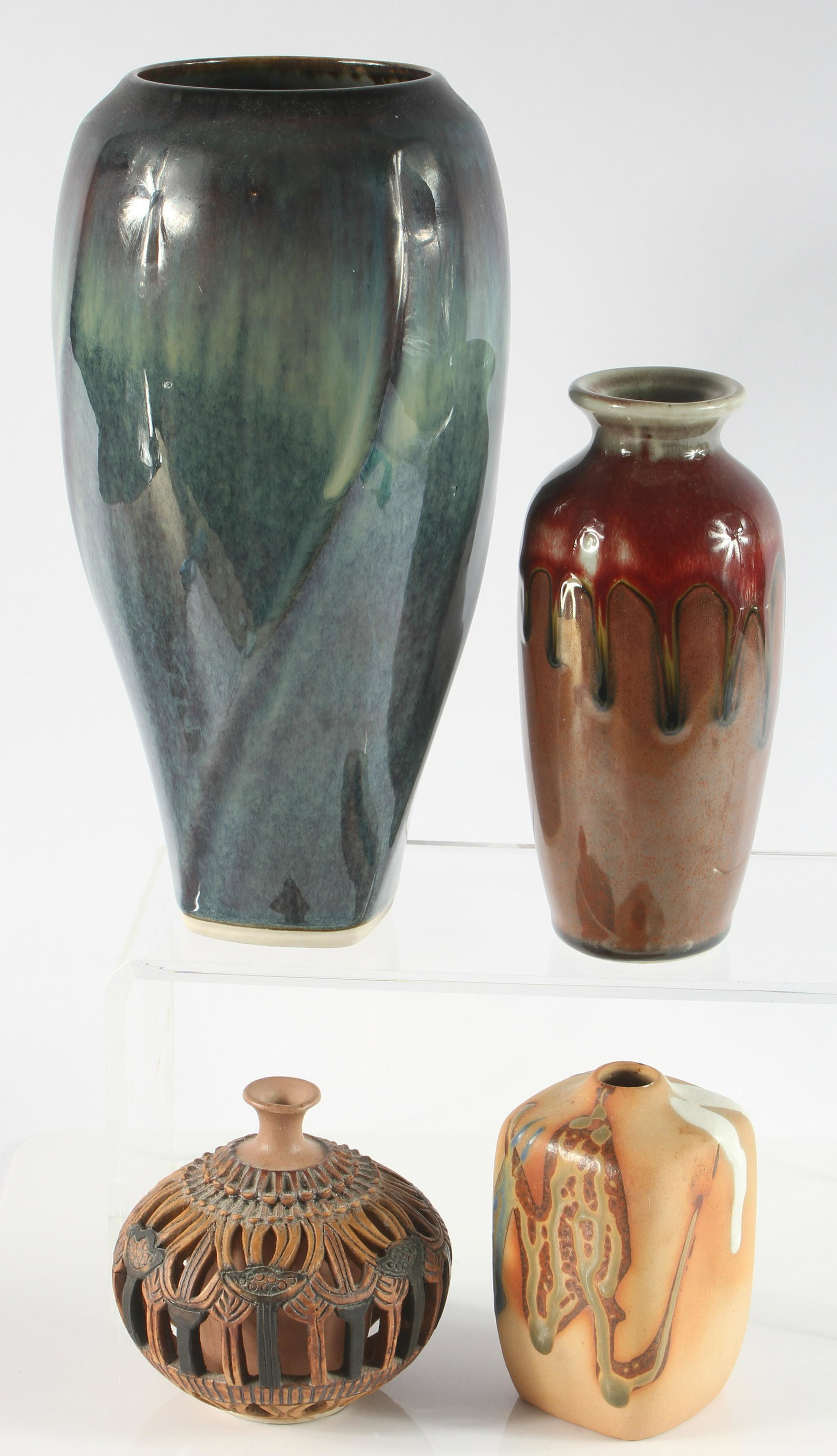 (4) STUDIO POTTERY VASES (1 of 4)