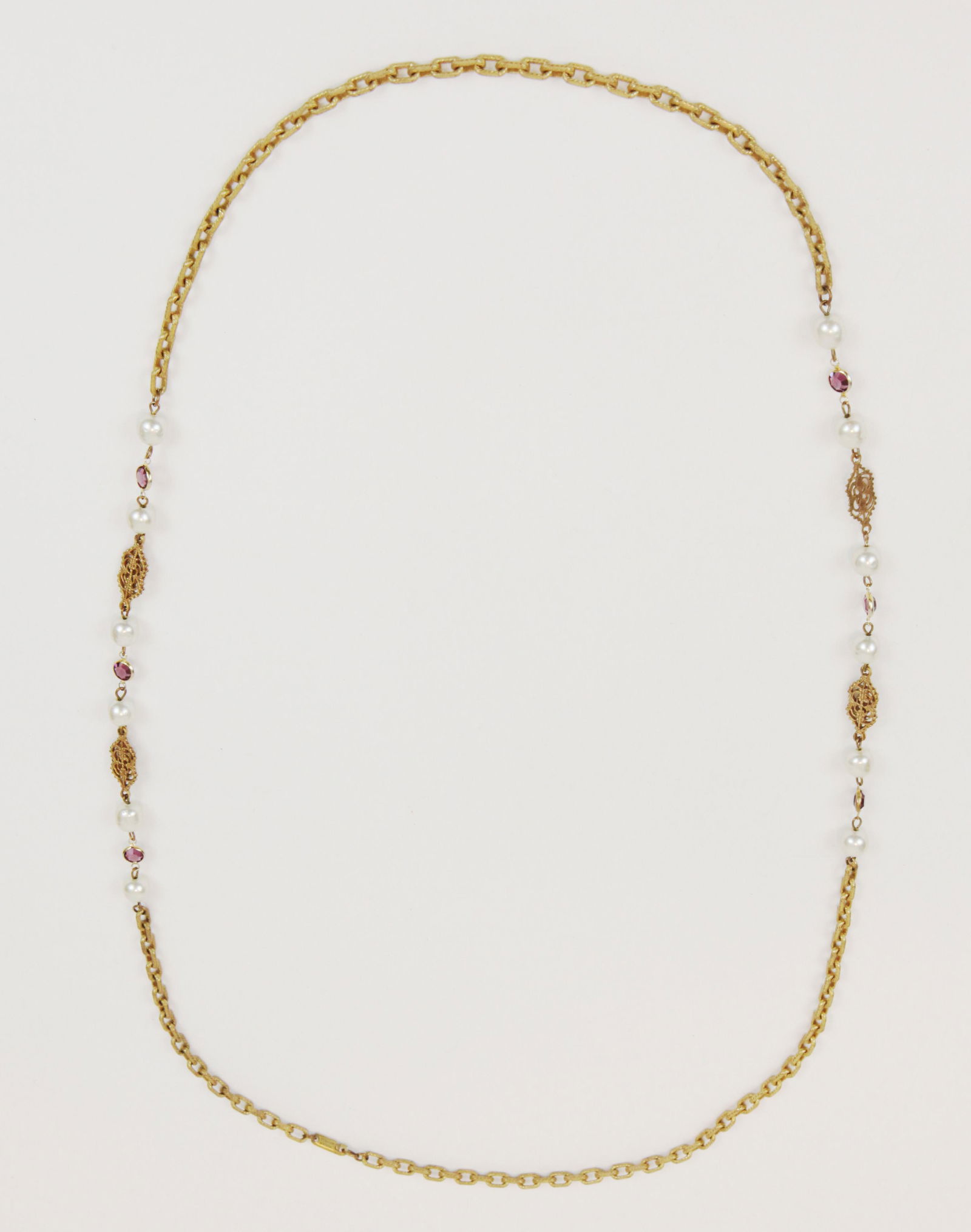 MIRIAM HASKEL VINTAGE GOLDTONE NECKLACE (1 of 3)