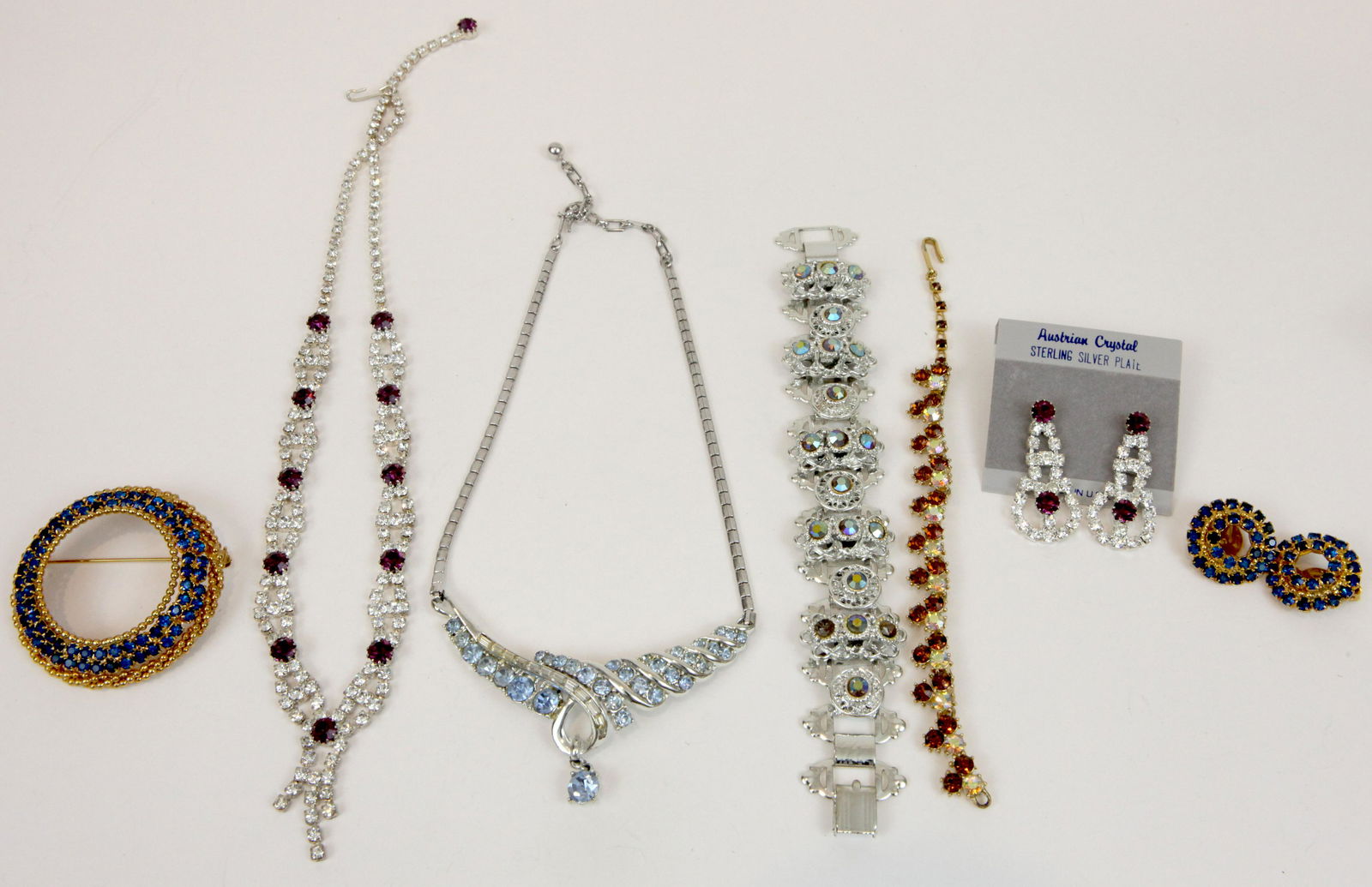 (7) PCS. AUSTRIAN CRYSTAL & RHINESTONE JEWELRY (1 of 20)
