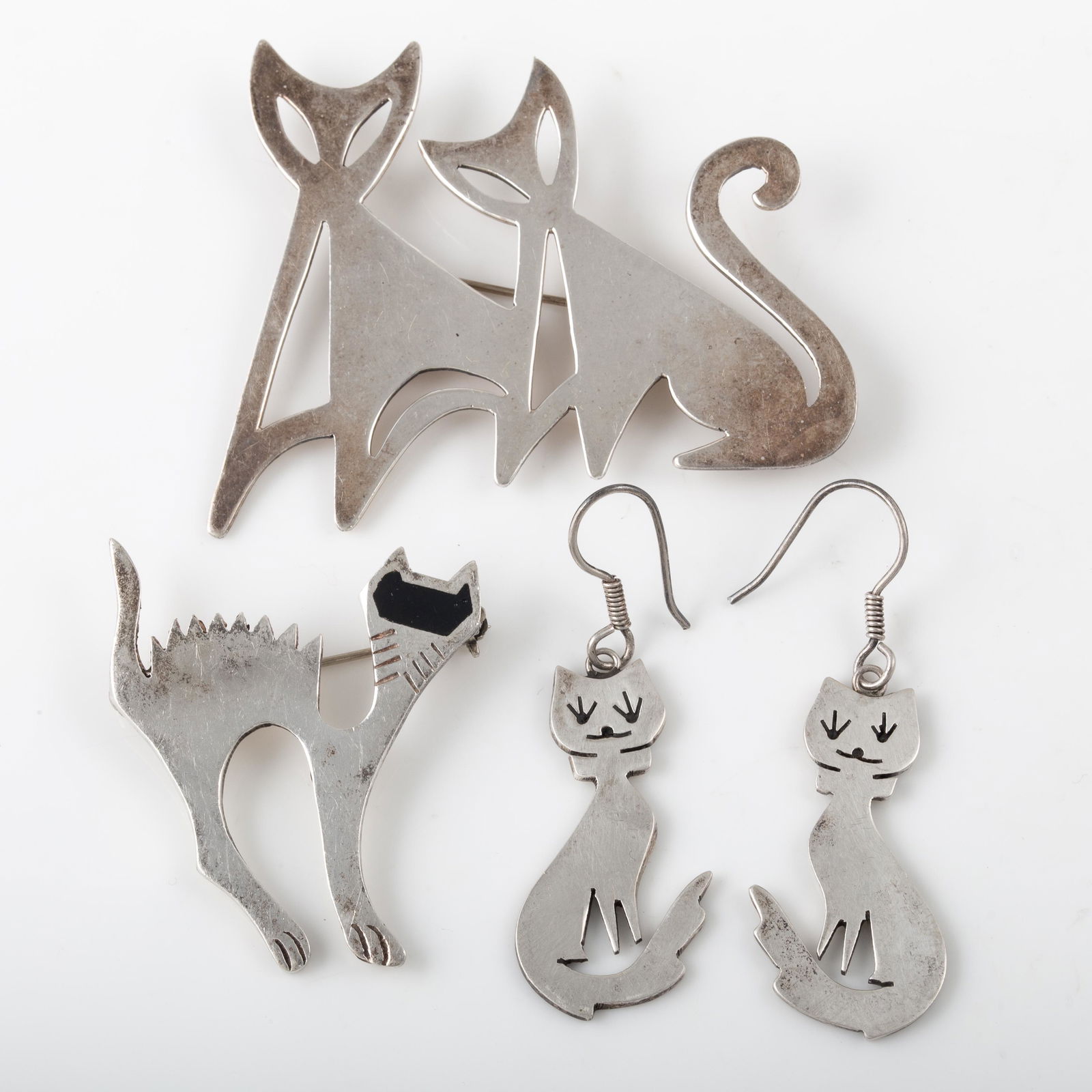 (3) PCS. STERLING CAT JEWELRY (1 of 7)