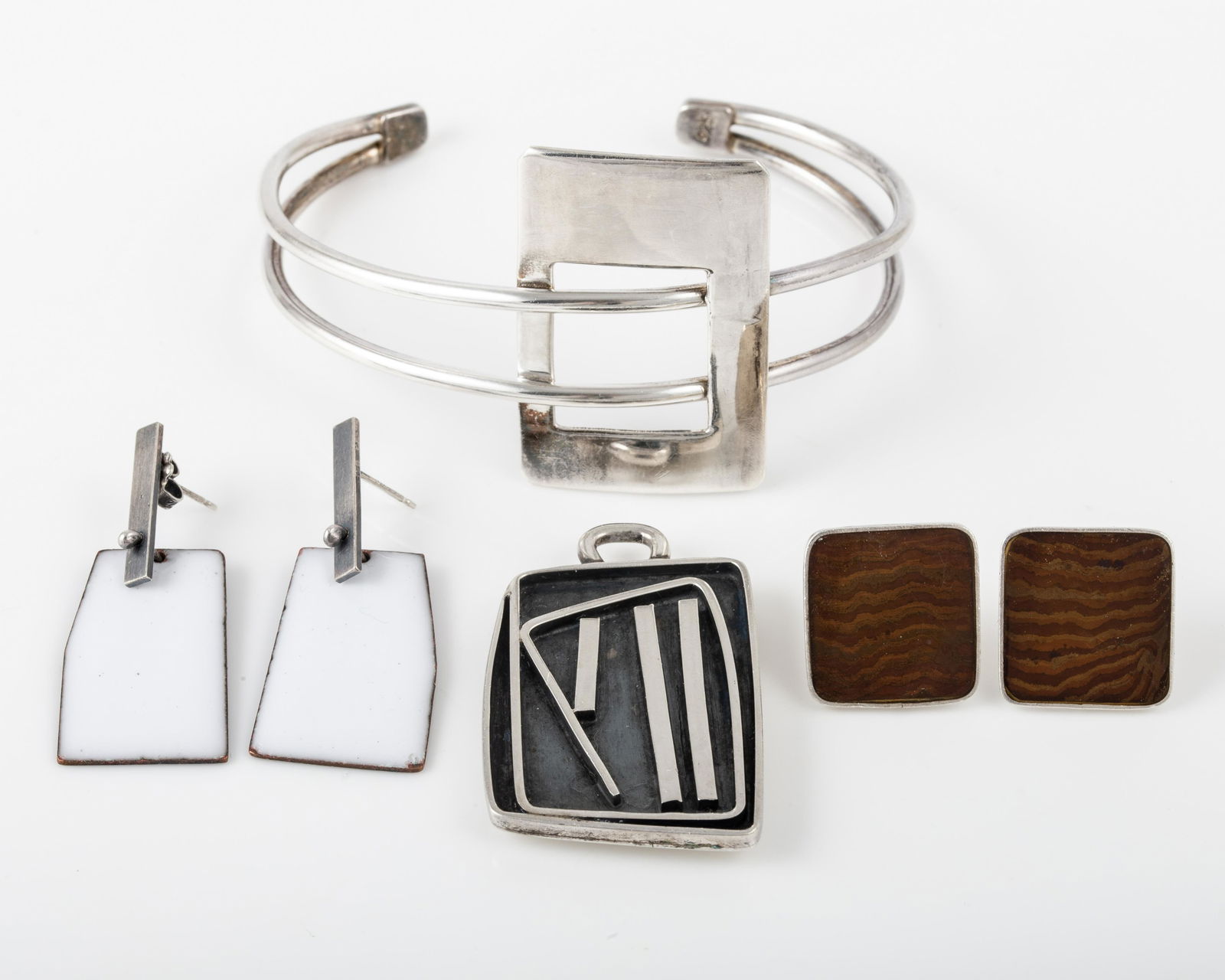 (4) PCS. MID CENTURY STERLING JEWELRY (1 of 9)