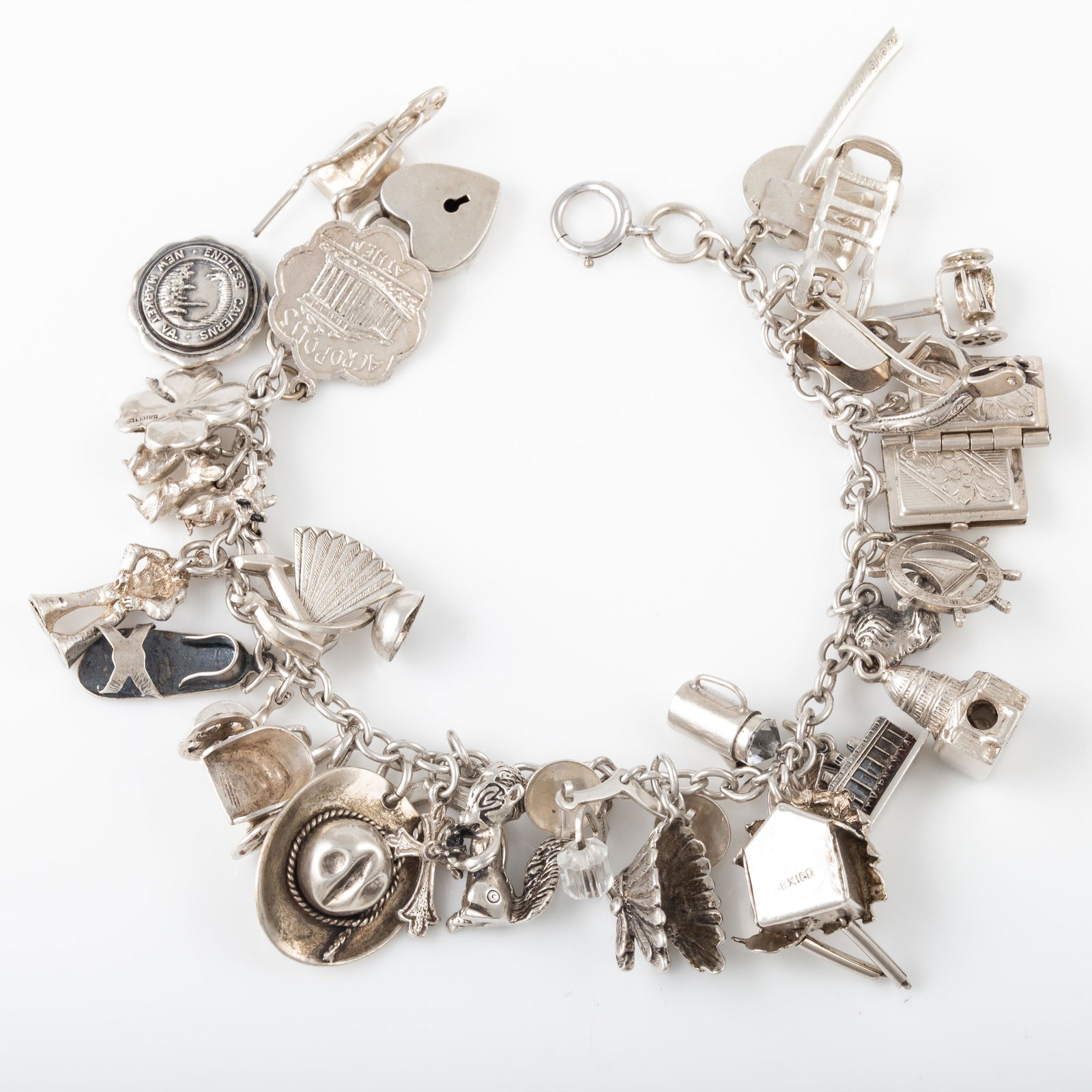 LOADED STERLING CHARM BRACELET (1 of 8)