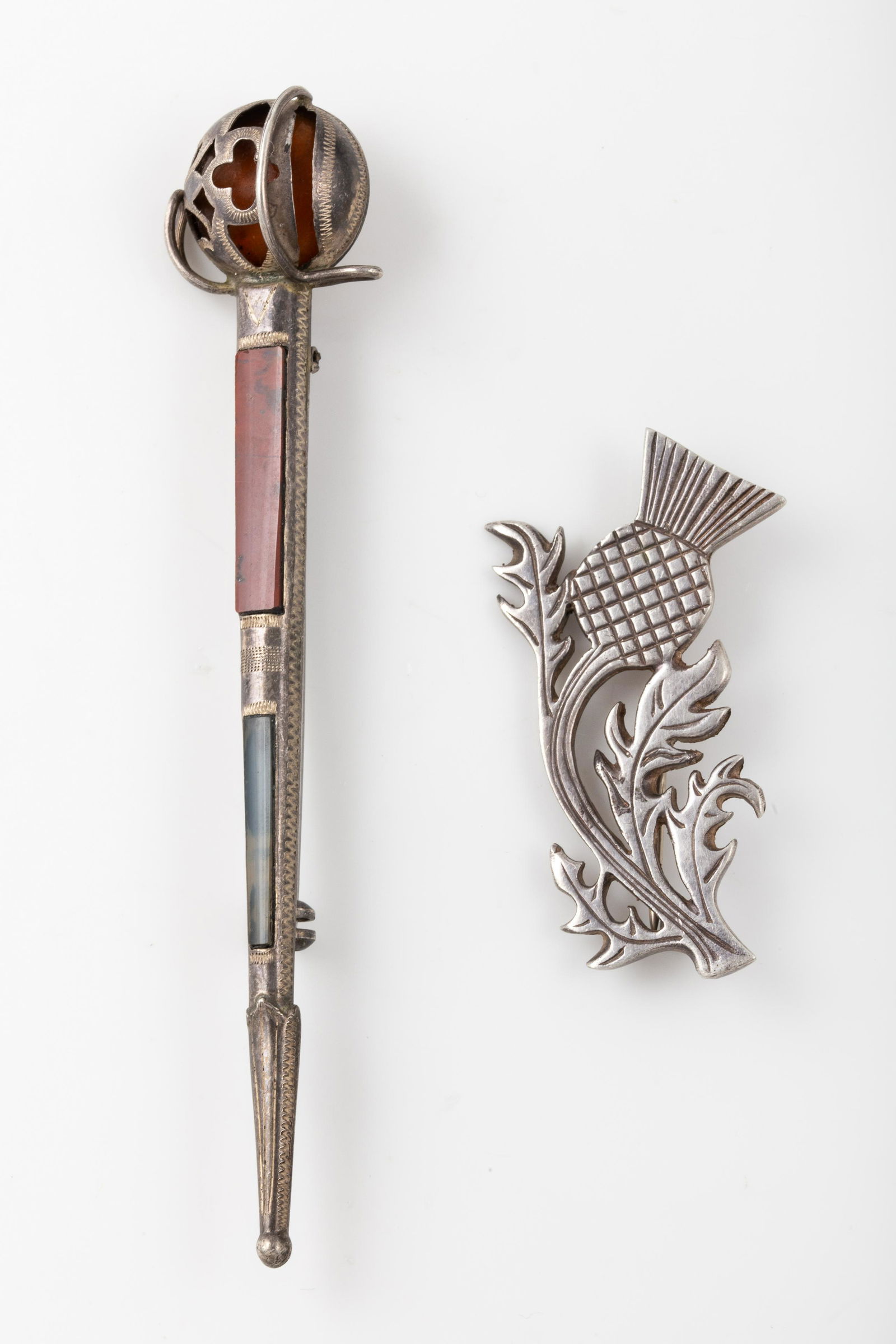 (2) PCS, SILVER HALLMARKED SCOTTISH JEWELRY (1 of 6)