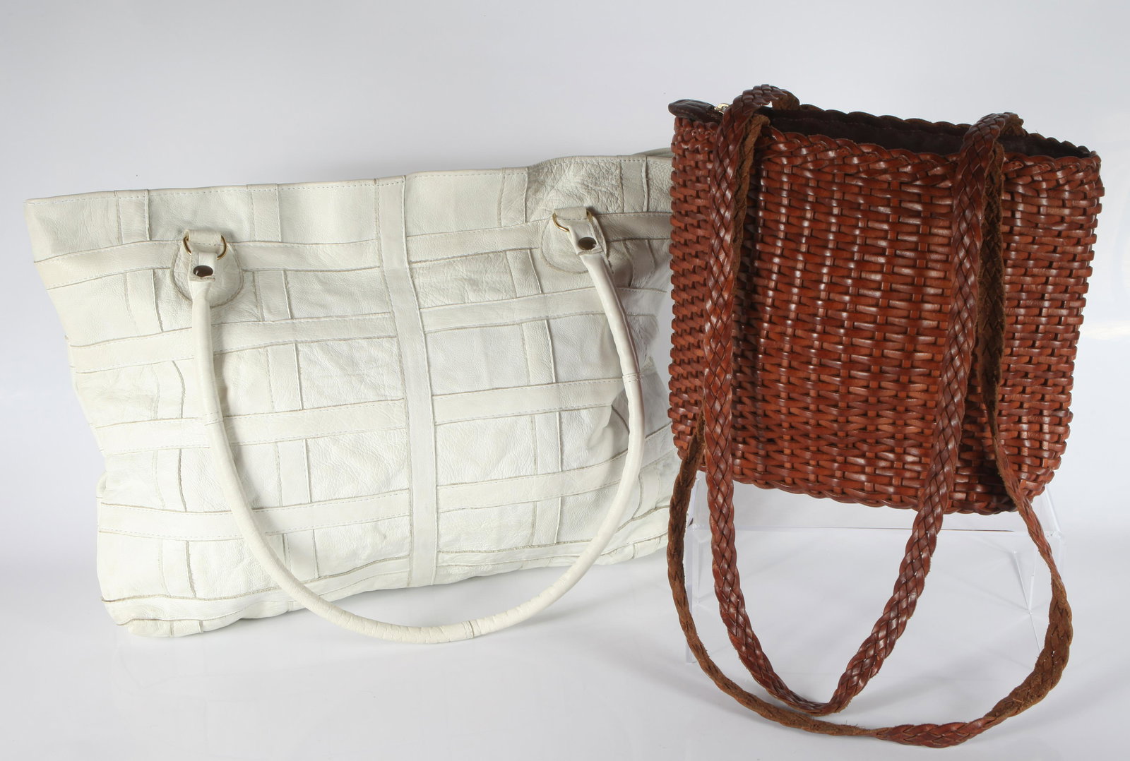 (2) LEATHER HANDBAGS - ELLEPI, ETC. (1 of 10)