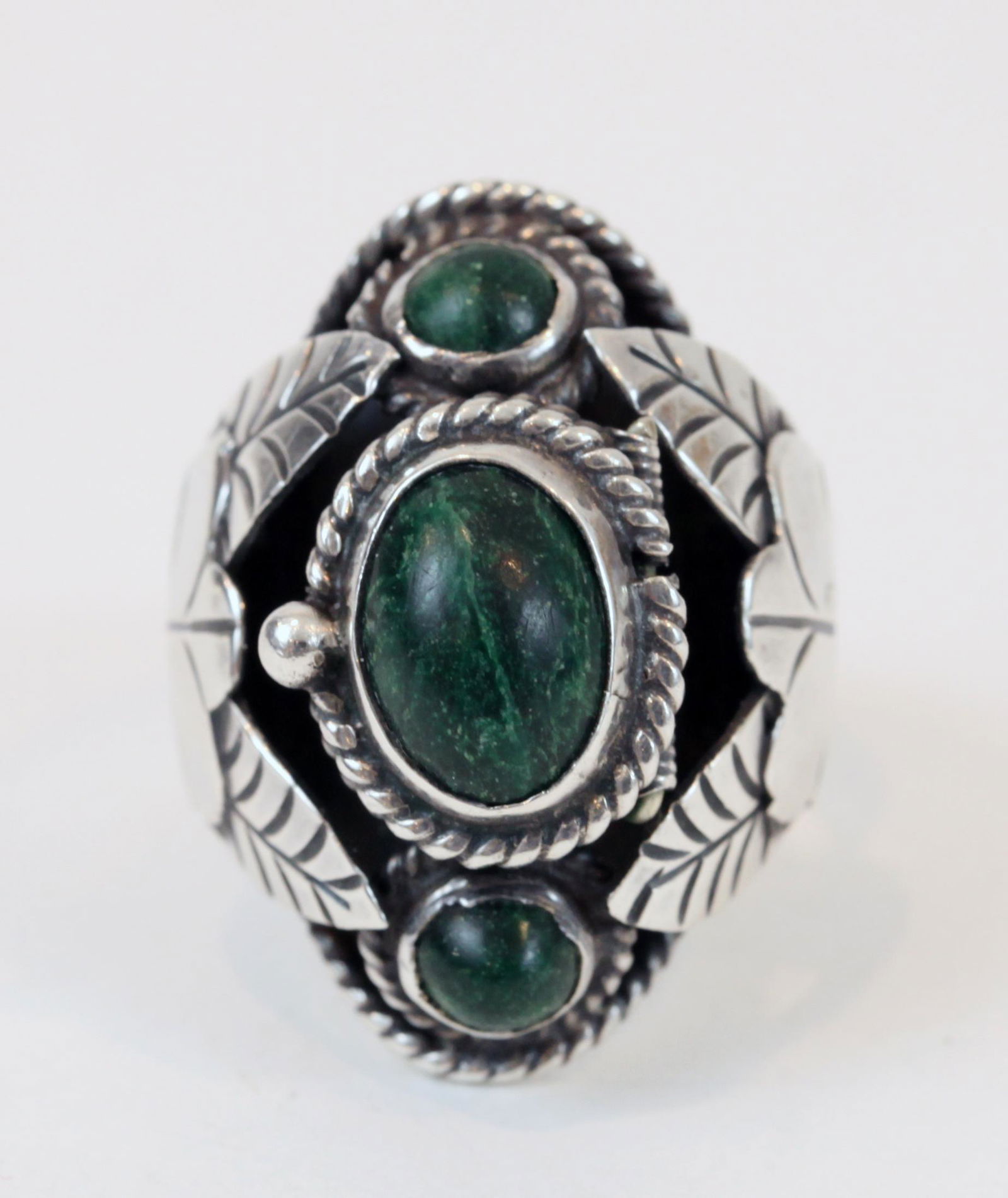 MEXICAN STERLING MALACITE RING (1 of 8)