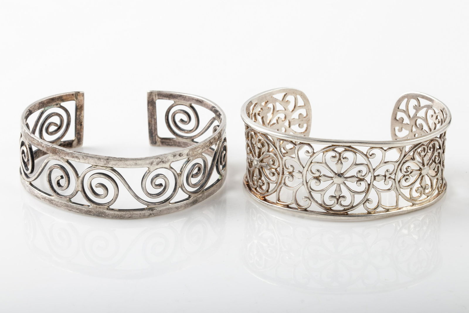 (2) OPENWORK STERLING CUFF BRACELETS (1 of 5)