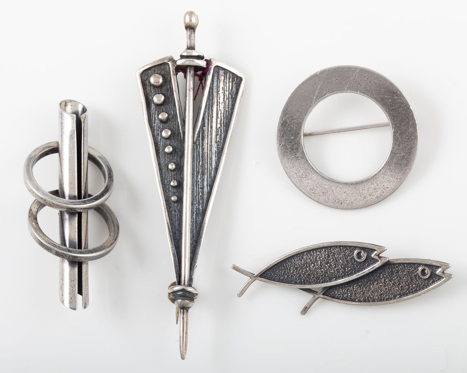 (4) STERLING DESIGNER BROOCHES (1 of 7)