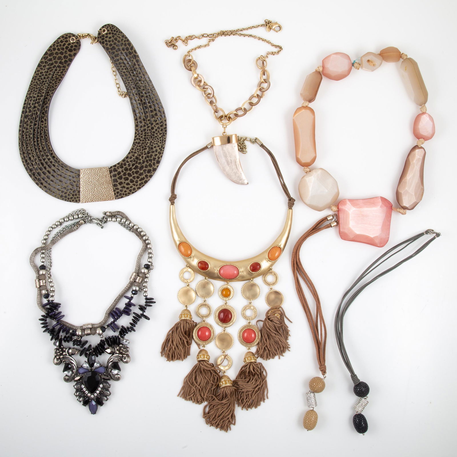 (7) DESIGNER / STATEMENT COSTUME NECKLACES (1 of 6)