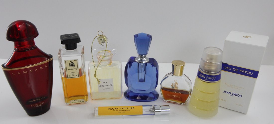 (7) JEAN PATOU, APERGE, SAMSARA, ETC. PERFUMES, BOTTLES (1 of 2)