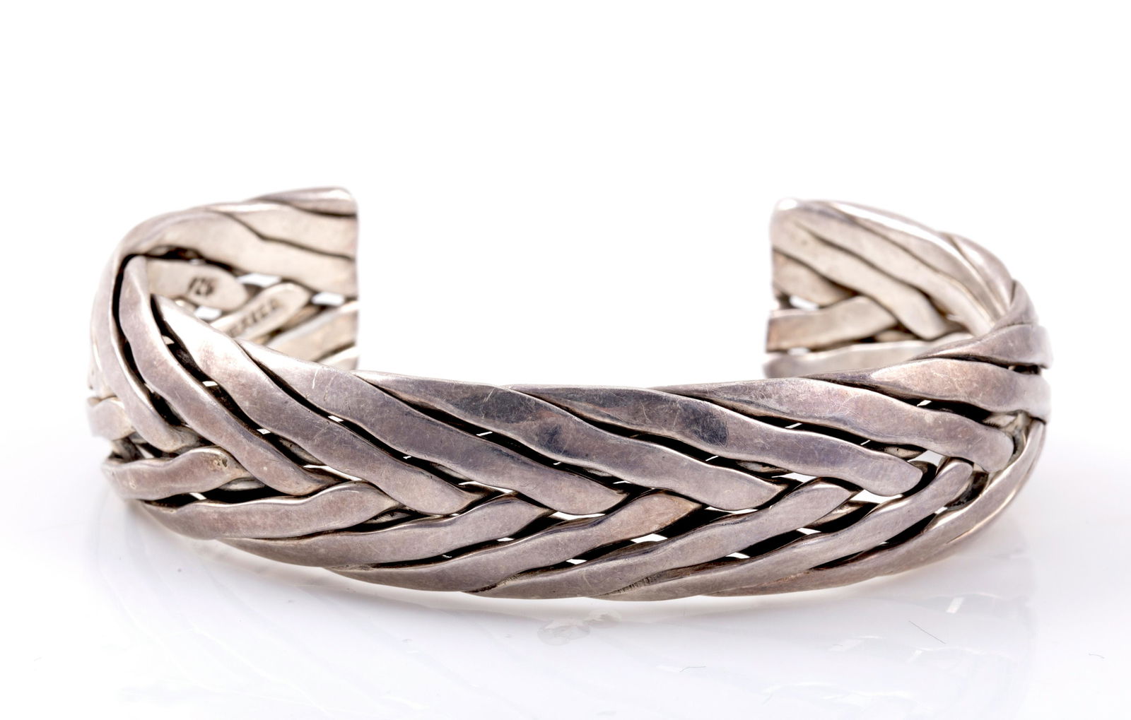 MEXICAN STERLING CUFF BRACELET (1 of 4)