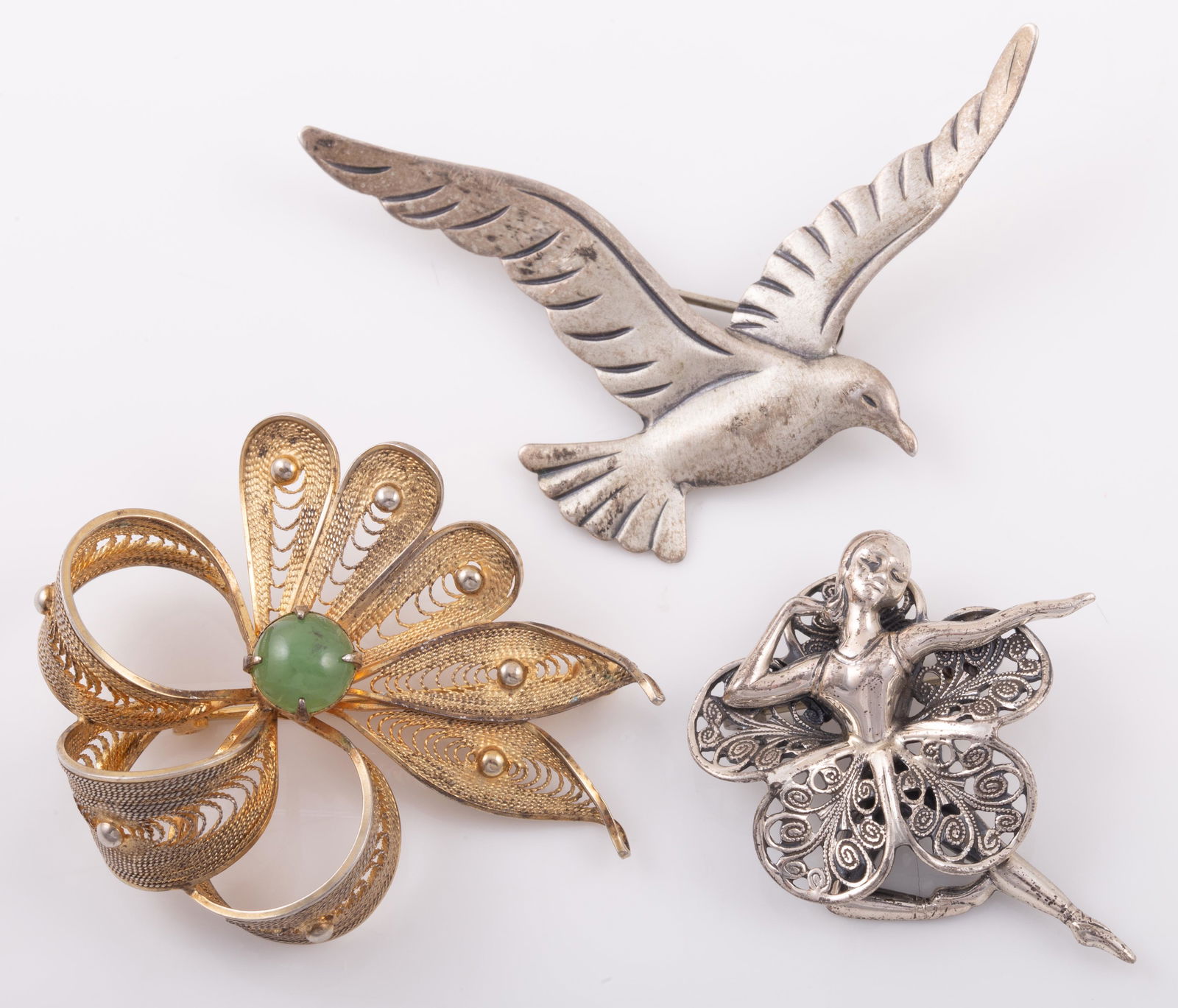 (3) DESIGNER STERLING BROOCHES (1 of 6)