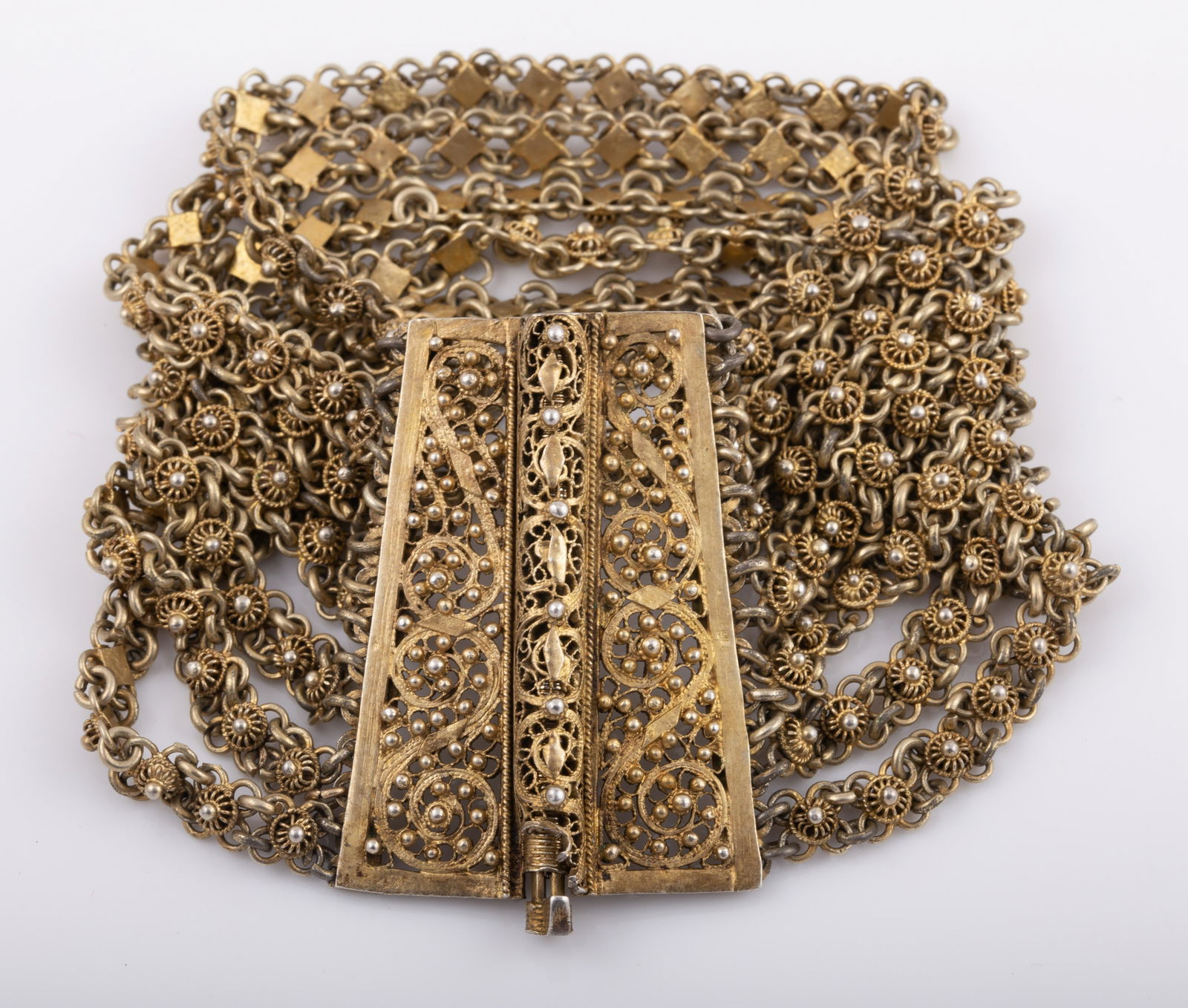 EASTERN STYLE SILVER VERMEIL BRACELET (1 of 3)