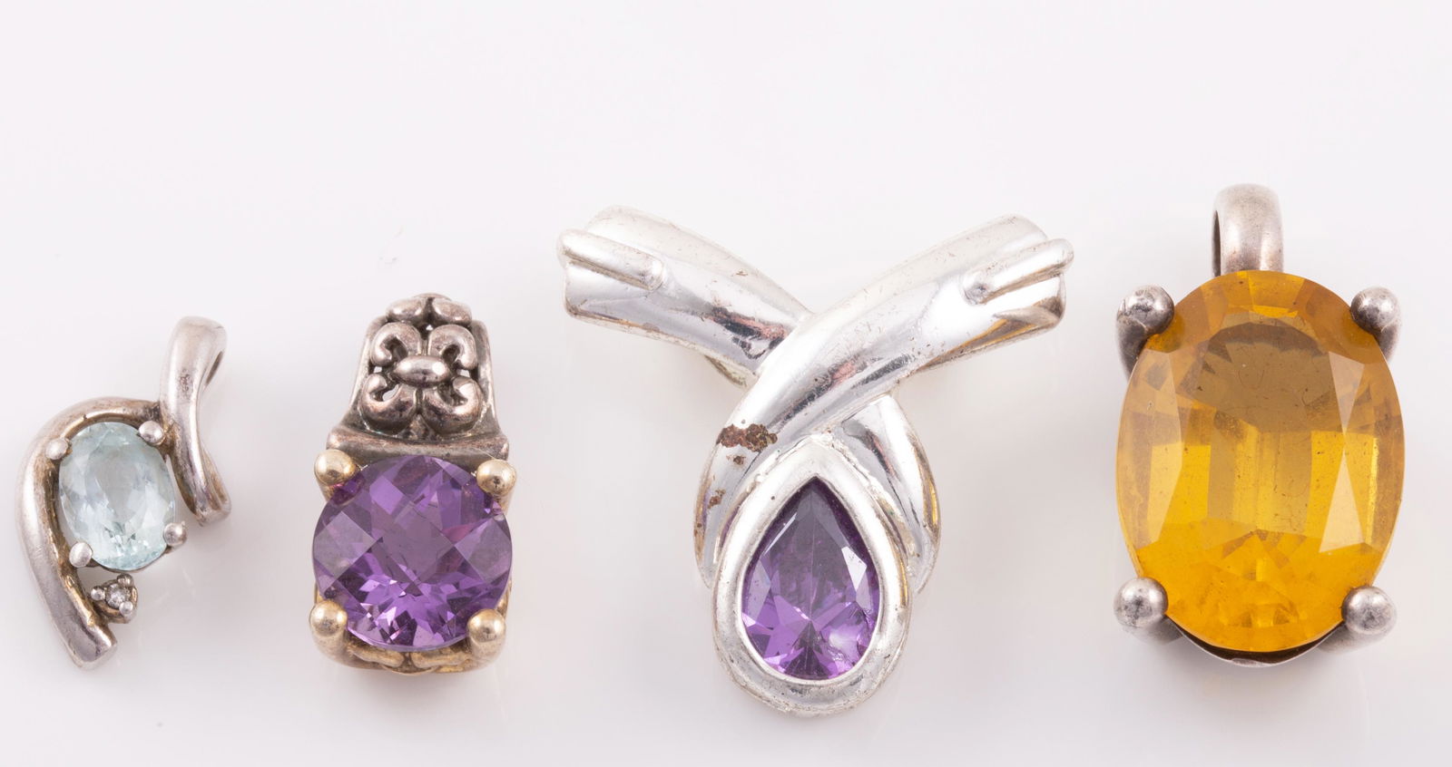 (4) STERLING & STONE PENDANTS (1 of 6)