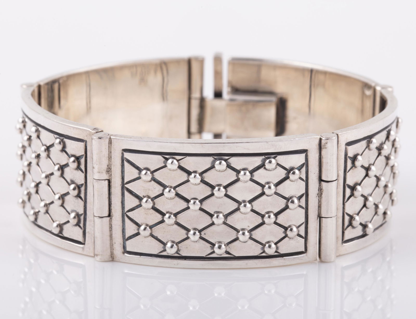 MEXICO STERLING HINGED LINK BRACELET (1 of 3)