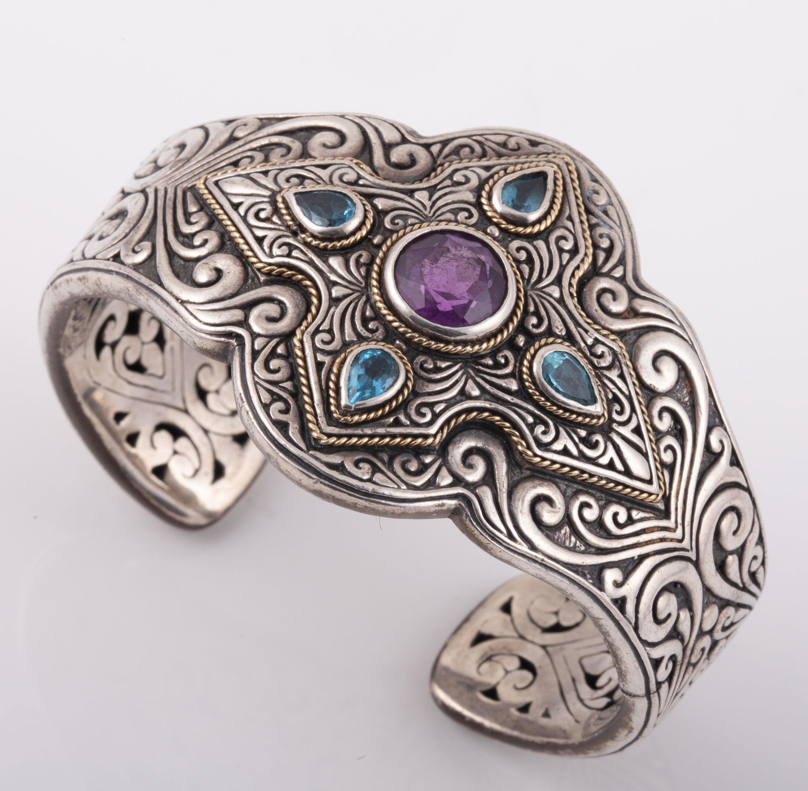 SAMUEL BENHAM STERLING CUFF BRACELET (1 of 4)